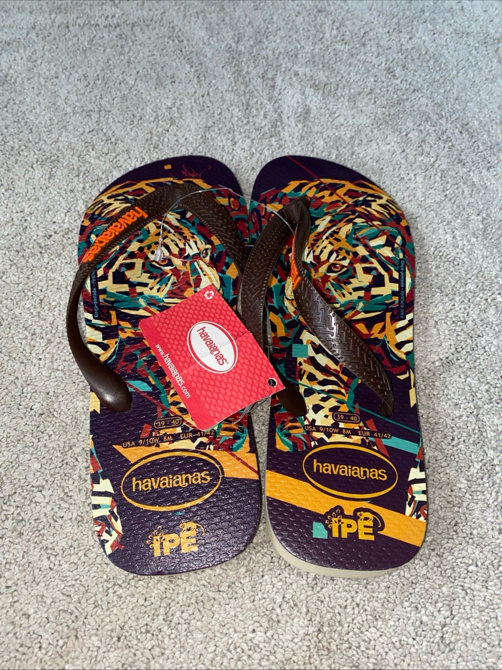 havaianas IPE flip flops Women’s 9 10 Men’s 8 NWT